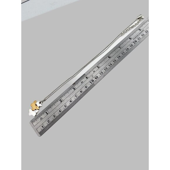 Brighton Wonderwing Butterfly Silver Brushed Gold Tone Pendant Necklace - Picture 7 of 8